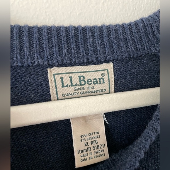 LL Bean Wicked Soft Cashmere Organic Cotton Fair Isle Sweater XL Fisherman - Picture 4 of 8